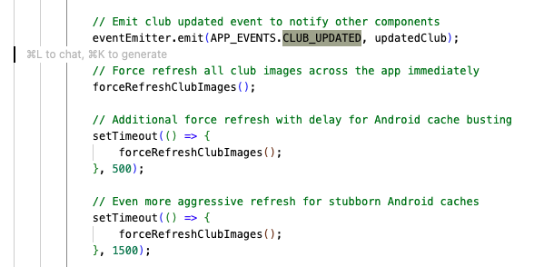 Agent insisting to refresh a club image